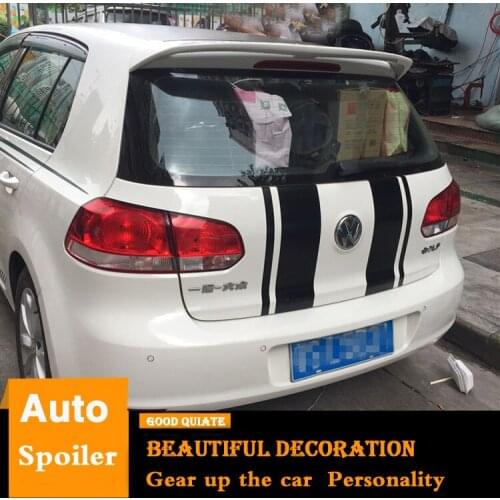 For Volkswagen Golf 6 Spoiler 2011 2012 2013 MK6 Sport rear wing ABS Material Car Rear Wing Primer Color Trunk Rear Spoiler