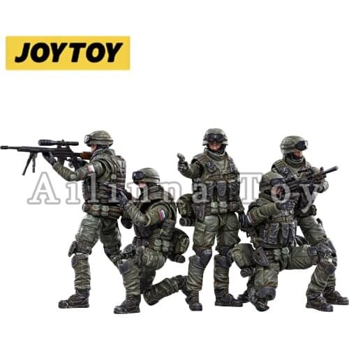 JOYTOY 1/18 3.75 Action Figure(5PCS/SET)Russian Naval Infantry Anime Collection Military Model For Gift Free Shipping