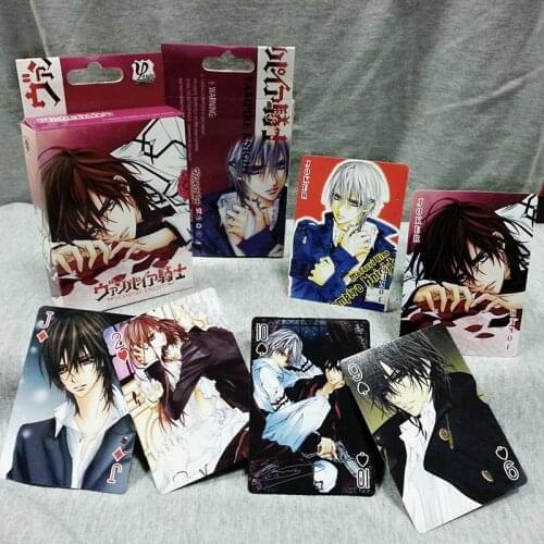 Vampire Knight Poker Toy Kiryuu Zero Kaname Yuuki Playing Deck Board Game Card Anime Character Gift Cards