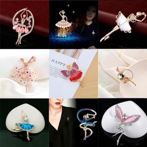 JINGLANG Brooches Girl On Clothes