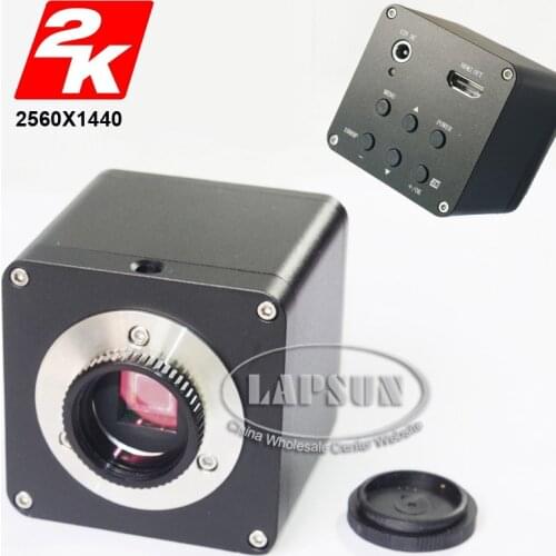 2560 x 1440 1080P 60FPS FHD HDMI 2K C CS Mount Digital Industry Industrial Microscope Video Camera Lens Ring LED Ring Light