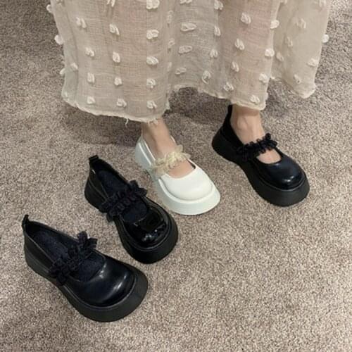 Summer new Mary Jane small leather shoes female summer thin retro Japanese soft girl British thick-soled big toe shoes