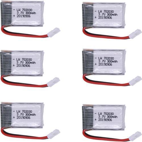 3.7V 300mAh lipo Battery and 5-in-1 Charger For E55 FQ777 FQ17W F180 FY530 U816 U816A U830 X100 H107 S39-1 X11C batteries 6PCS