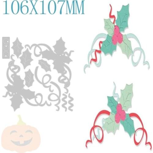 Christmas Leaves Metal Cutting Dies For DIY Making Scrapbooking Greeting Card Paper No Stamps New Cutting Dies Arrival 2021