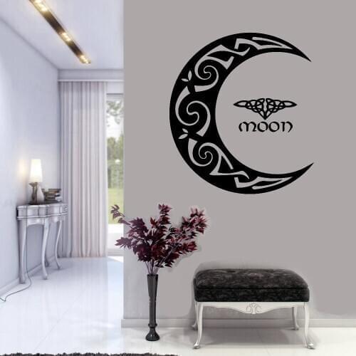 Moon Art Wall Decal Islamic Muslim Arabic Home Decor for Living Room Bedroom Mosque Door Window Vinyl Stickers Wallpaper E833