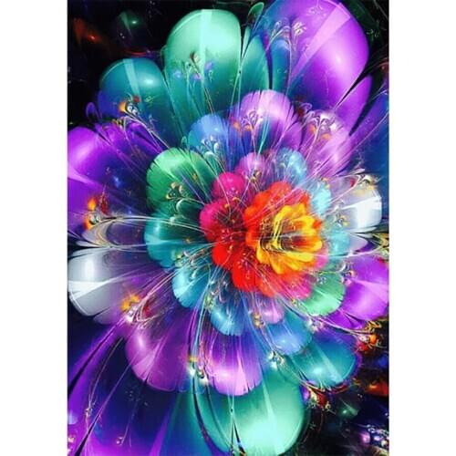 Colorful Flowers new arrival large DIY Crystal full drill square 5D diamond painting 3d cross stitch kit mosaic round rhinestone