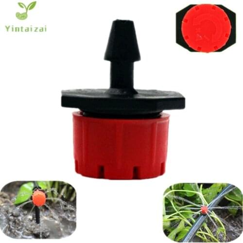 8Holes Red Adjustable Flow Dripper Micro Emitter Drip Irrigation Sprinkler Nozzle Garden Watering Fittings
