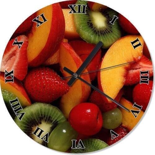 Fruit Plate Shaped Wall clock Wall clock relogio de parede настенные часы horloge murale