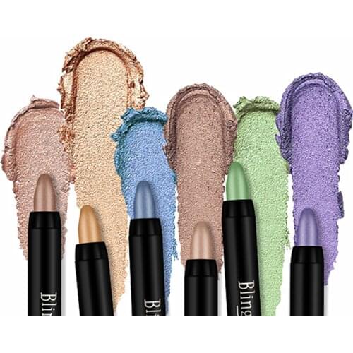 16 Color Pearlescent Silkworm Eye Shadow Pen High Gloss Stick Rotating Lasting Waterproof Not Blooming Shiny Pearlescent Gel Pen