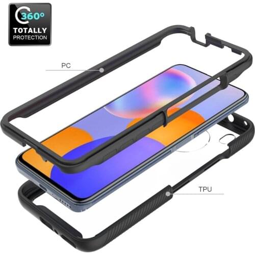 50pcs/lot 360 Full Body Slim Armor Phone Case For Huawei P40 Mate 40 Pro Plus P Smart S 2020 2021 Y7A Y9A Y6P Y5P Front Frame