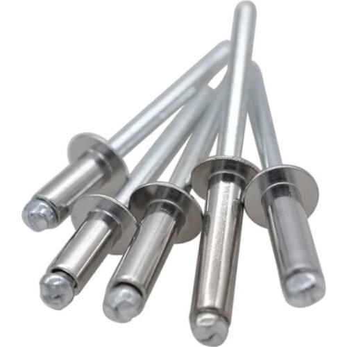 175pcs Pop Rivets Aluminium M2.4 M3.2 M4 M4.8 Dome Head Blind Rivets Steel Shank Mandrel Exhaust Rivets