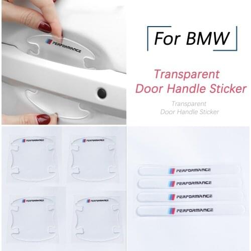4pcs PVC Transparent Door Handle Sticker For BMW 3 Series 2020 2021 1 2 4 5 6 7 Z Series X1 X2 X3 X4 X5 X6 X7 Protection Film