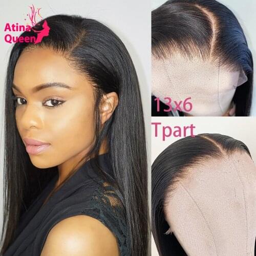 Straight Natural Color 13x6 Lace Front Wig HD Transparent Free Part Human Hair For Women Brazilian Pre Plucked Bleached Knots