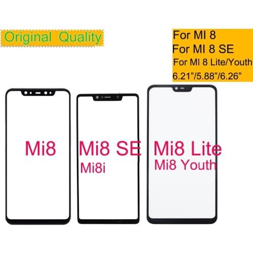 For Xiaomi MI 8 MI8 SE Lite Youth Pro MI8 Mi8i Touch Screen Panel Front Outer Glass Lens Touchscreen NO LCD Without Digitizer