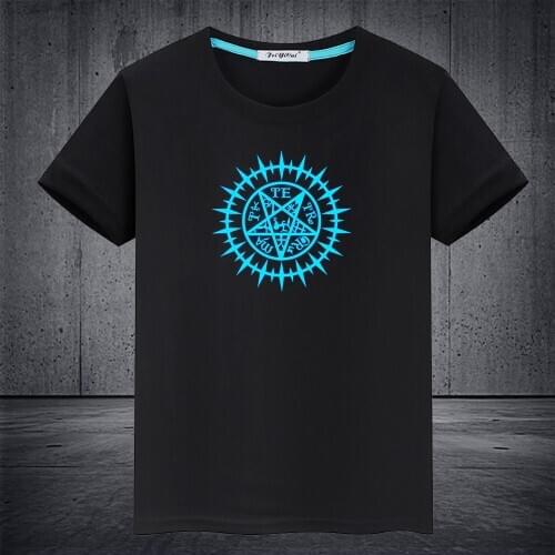 Black Butler Kuroshitsuji Sebastian Luminous T-shirt Men T-shirt Casual Unisex Tops Vest Tees Short sleeve Cotton Kids T Shirt