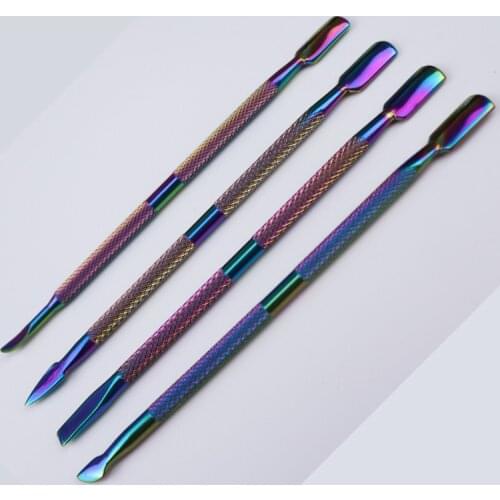 Stainless Steel Cuticle Pusher Double Sided Finger Dead Skin Push Nail Cuticle Pusher Nail Art Pedicure Manicure Tools