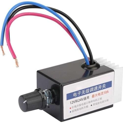 Universal DC 12V/24V Motor Speed Controller Switch For Car Truck Fan Heater Control Motor Regulator