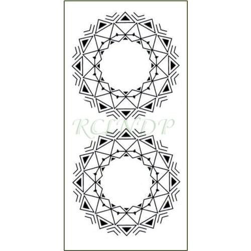 Waterproof Temporary Tattoo Sticker Totem Geometric Pattern Circle Tatto Flash Tatoo Fake Tattoos Art for Men Women
