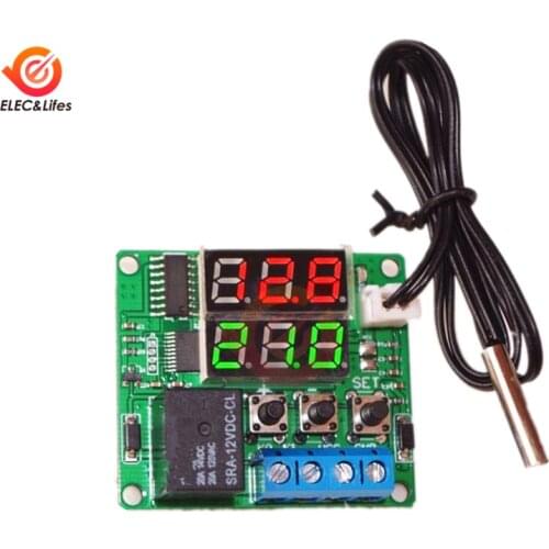 W1219 High Precision Dual LED Digital Electronic Temperature Controller adjustable temperature control switch upgrade version