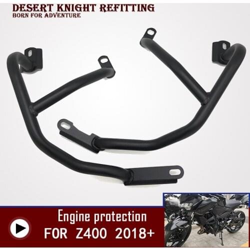 Highway Engine Guard Crash Bar Bumper Frame Protection For Kawasaki Z400 2018 2019 2020 2021