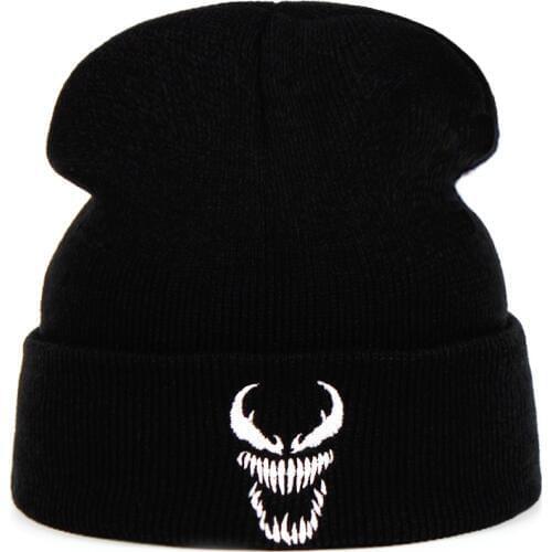 Eminem Knit Hat Winter Hats Casual Beanie For Men Women Fashion Knitted Winter Hat Hip-hop Skullies Hat venom Keep warm