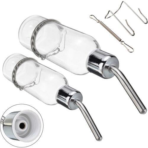 1PC S/L Pet Hanging Fountains Water Bowl Bottle Plastic Rabbit Water Feeder for Guinea Pig Dog Small Animal Supplies