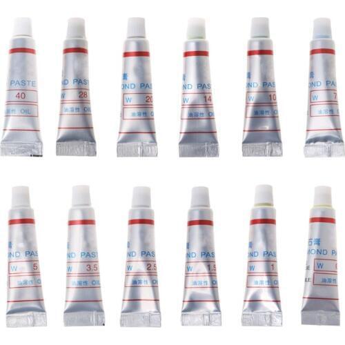 2Pcs Grit 320-10000 W0.5-W40 Diamond Abrasive Paste Needle Tube Grinding Polishing Lapping Compound Glass Metal Tool Micron Tool