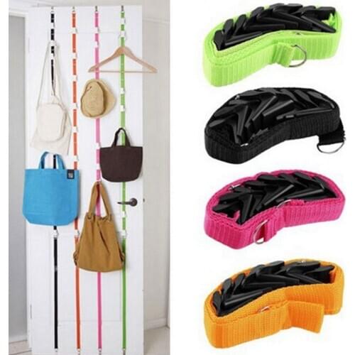 2020 Popular Adjustable Straps Hat Bag Coat Clothes Rack Organizer Storage Holders Hanger Over The Door Kitchen Cabinet Cupboard