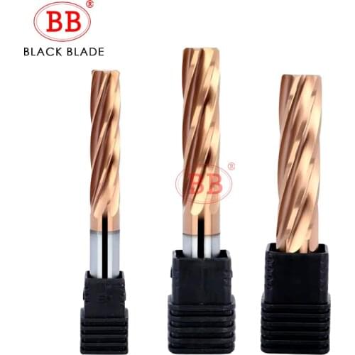 BB 200mm Carbide Spiral Flutes Machine Reamer Long Length Coated H7 Tolerance Precision Chucking Hardened Steel Metal