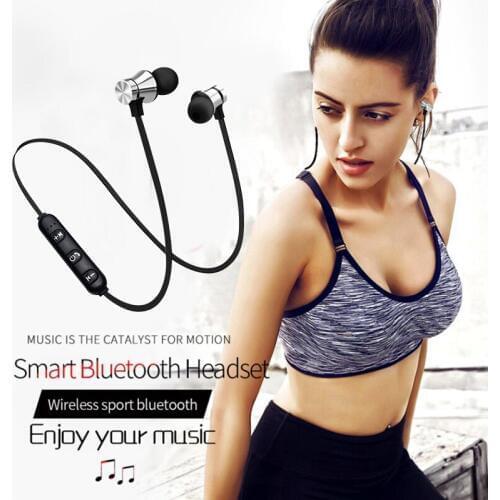 Wireless Headphone Sport Bluetooth Earphone Neckband Magnetic Bass Headset Handfree Earbuds with Mic for Xiaomi Huawei