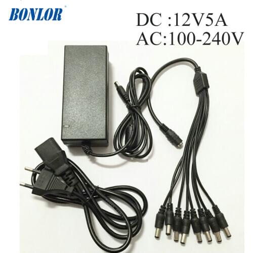 12V 5A Desktop AC/DC Power Adapter 60W Power Supply for bluetooth speaker/smart radio/wifi router,Vacuum cleaner, Mini ITX, LED