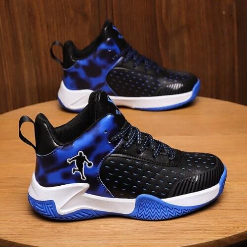 Brand High Quality Boys Kids Sneakers Basketball Shoes Thick Sole Non-Slip Breathable Children Sport Shoes Top Boy Trainer Boots