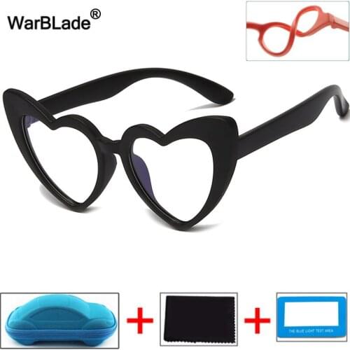 WarBLade Heart Anti blue Light Kids Glasses Children Computer Reflective Blocking Eyeglasses Boys Girls Optical Frame Eyeware