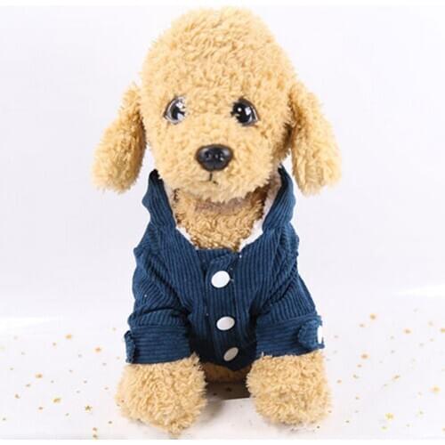 Pet Double-layered Cotton-padded Hooded Coat with Traction Buckle Dog Clothes