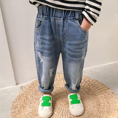 Girls Jeans for Kids spring autumn Trousers Children Jeans Kids Fashion Denim Pants Baby Boys Jean Infant Clothing Casual pants