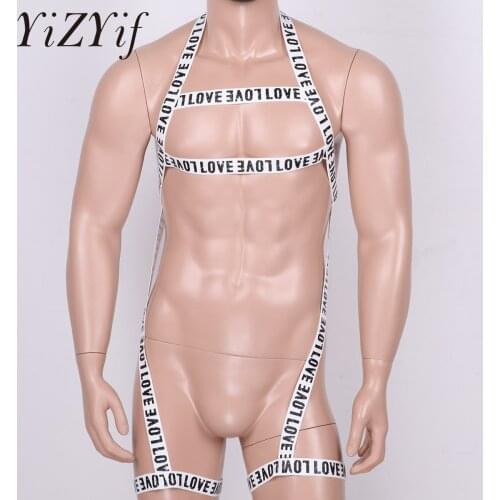 Exotic Tank Top Men Sexy Body Chest Harness Belt Leg Garter Strap Gay Sexual Night Lingerie Clubwear Exotic Costumes Accessories