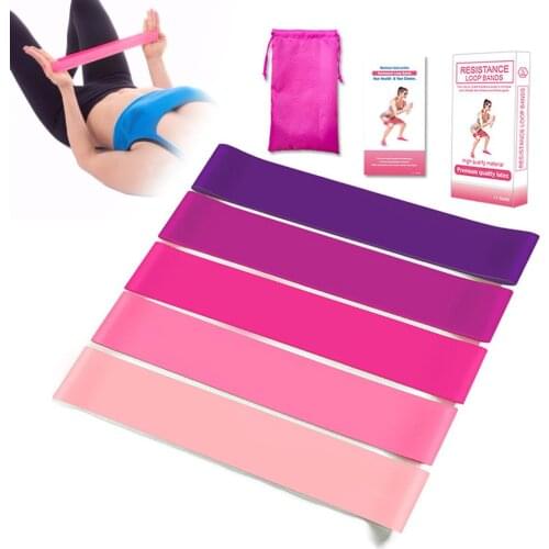 1pc Yoga Resistance Bands 5 Color Rubber Training Pull Rope For Sports Pilates Expander Fitness Gum Gym Workout Equipment