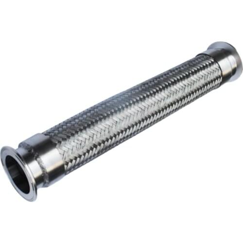 1pcs Tri-clamp stainless steel 304 flexible hose. Length 500mm, diameter 3/4" (19mm) OD 50.5