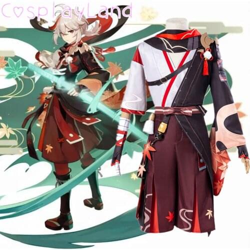 Hot Game Genshin Impact Cosplay Kazuha Costume Carnival Halloween Suit Uniform Cartoon Man Outfit Kazuha Cosplay