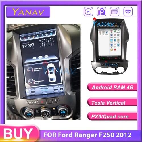 Tesla Style GPS navigation FOR-Ford Ranger F250 2012 Car stereo multimedia player Android Vertical Screen Car radio MP3 player
