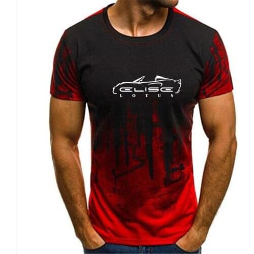 Gradient Mens Printed splash-ink Tshirt LOTUS ELISE S2 INSPIRED CLASSIC CAR t shirt men printed tshirt Mens T-shirt