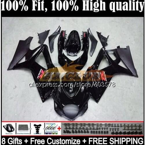 Injection For SUZUKI GSXR1000 GSX R1000 K7 GSX-R1000 13CL.1 GSXR-1000 07 08 GSXR 1000CC 1000 CC 2007 2008 Fairing glossy black