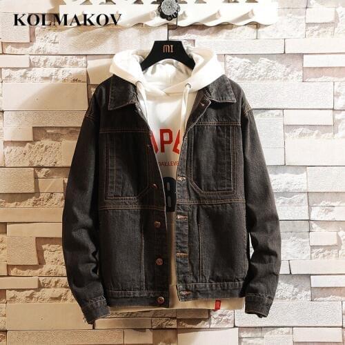 KOLMAKOV New Mens Clothing Fashion Short Denim Jackets Men M-5XL High Quality Outwear Hip Hop Solid Coats Spring Jacket Male