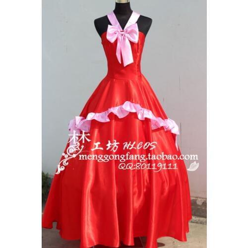 Fairy Tail Mirajane strauss cosplay costume red dress
