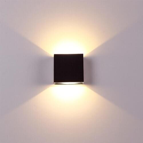 5V 6W Square Shape Aluminium Wall Lamp COB Light BD74 Non-dimmable Wall Light wall lamp