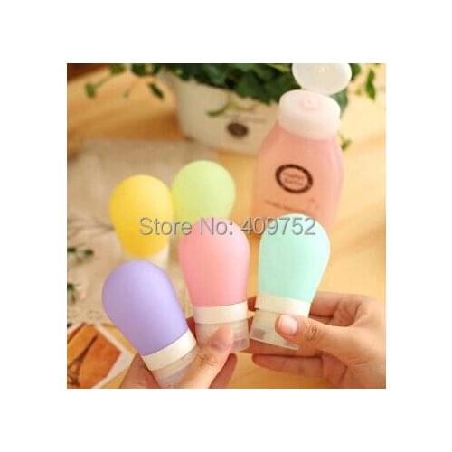 Lot of 3pcs 60ml Silicone Inverted Squeeze Bottle Travel Portable Cosmetic Tube