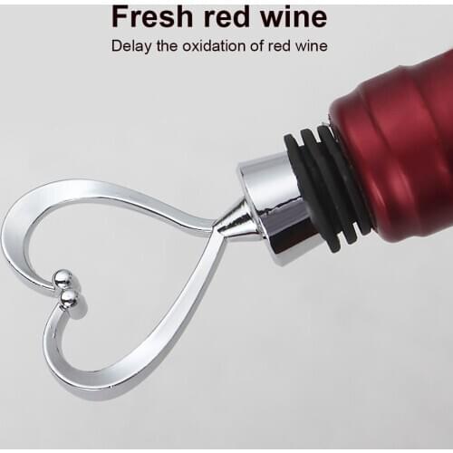 Metal Silicone Wine and Beverage Bottle Stopper Fresh Keeping Cork Sealer for Bar Kitchen