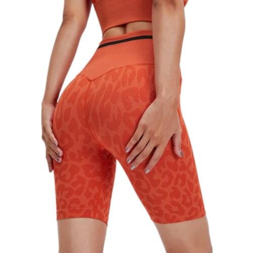2021 Summer New Camouflage Print Women Seamless Sports Stretch Fitness Shorts Yoga Quick-Drying High-Waist Five-Point Shorts
