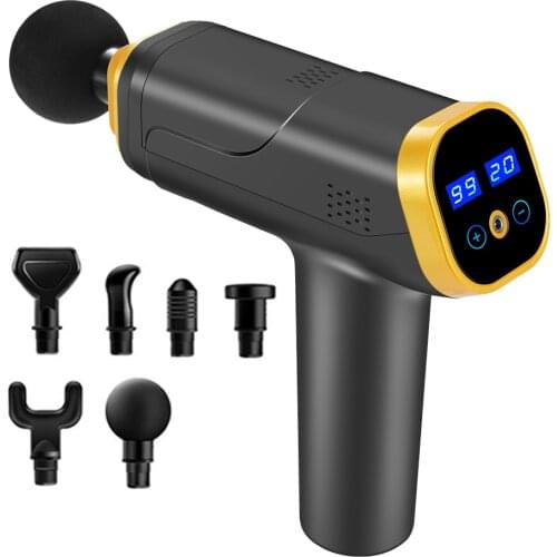 Muscle Massage Gun Touch Screen High Speed Vibration Massager Thera Gun After Fitness Decompose Lactic Acid Relief Pain Relax