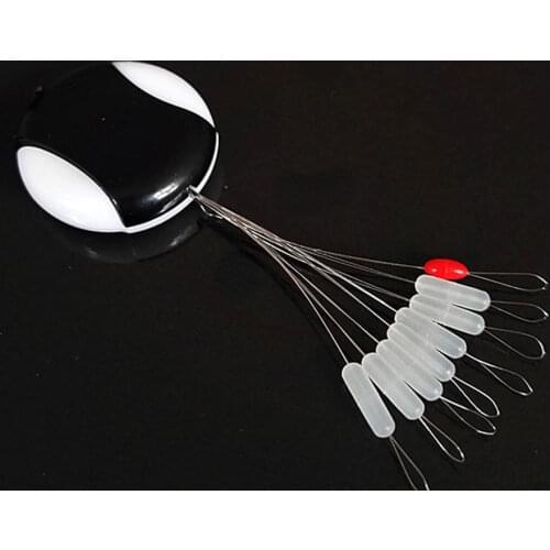 DNDYUJU 80Pcs/10Set 8 in 1 Fishing competition Transparent Silica Gel Multi Rubber Cylindrical Stopper Fishing Bobber Float